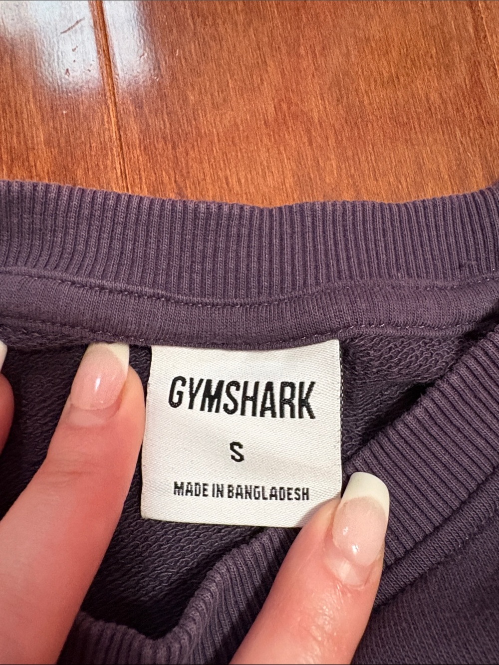 Gymshark Dark Purple Cropped Lifting Club Sweatshirt Size Small - Picture 3 of 4
